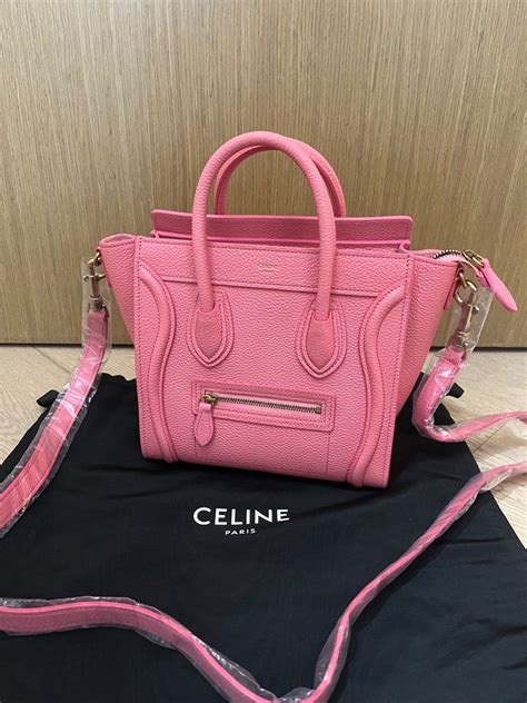 celine nano luggage flamingo